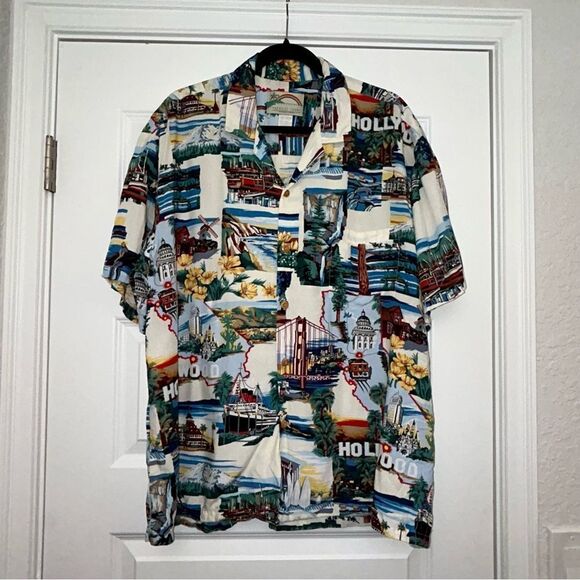 Vintage Paradise Found Button Down Short Sleeve Shirt - Picture 6 of 6